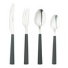 Grunwerg 16BX4312BK 16 Piece Cutlery Set, Stainless Steel, Black