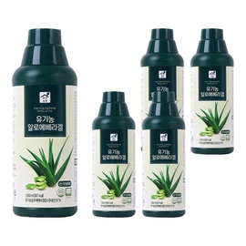 Malgun Farm Organic Aloe Vera Gel, 1.05L, 5 ea / 맑은농장 유기농 알로에베라 겔, 1.05L, 5개