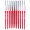 Felt Tip Pens, RED, Fibre Fine Point, Pack of 10,