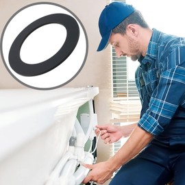 Briny River 6-Piece Rubber Seal for Bathtub Drain and Overflow 65.5 x 44.4 x 2 mm for Bathtub Overflow Seal Black