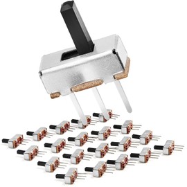 Chanzon SPDT Mini Micro Slide Switch 1p2t 2 Position 20pcs 6mm Toggle Vertical Slide Switch Panel Mount Small High Knob Vertical For PCB Arduino Breadboard Dip Miniature SlideSwitch