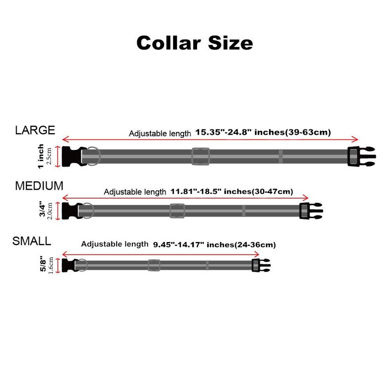 NIMBLE Dog Collar Waterproof Pet Collars Anti-Odor Durable Adjustable PVC