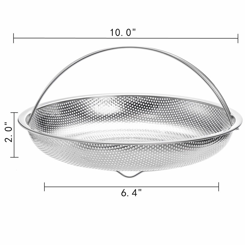 Cididu 3 Pack Steamer Basket for Cooking, Micro-Perforated Strainer Colander