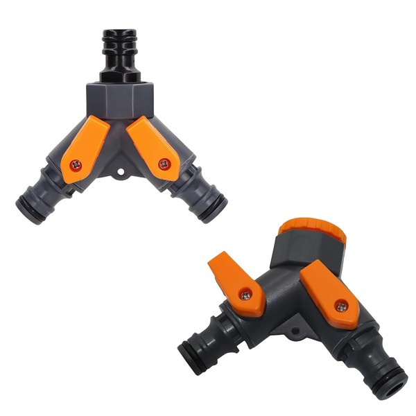 2 PCS 3 Way Hose Pipe Connector,Hose Connector, Garden Splitter,