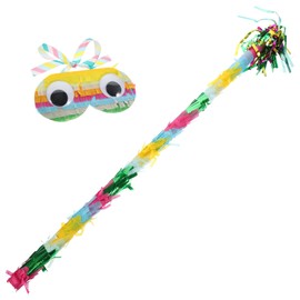 Cabilock 1 Set Pinata Birthday Party Mexican Party Game Supplies Party Noisemakers Christmas Party Piñata Stick Eye Mask Boys Girl Paper Birthday Party Supplies