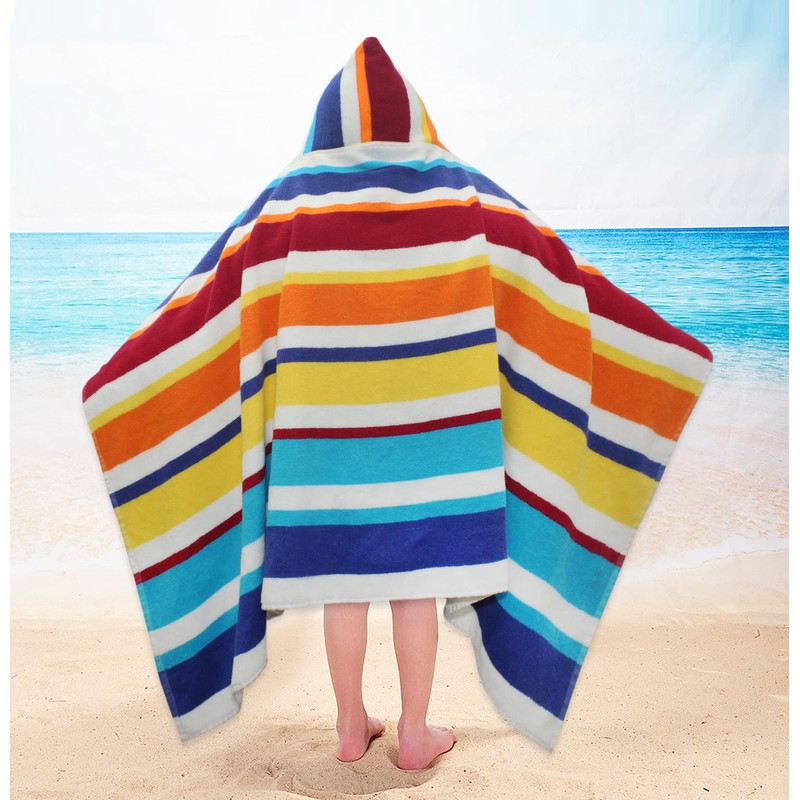 ORIGINAL KIDS Hooded Bath Towel Wrap - 100% Cotton Terry