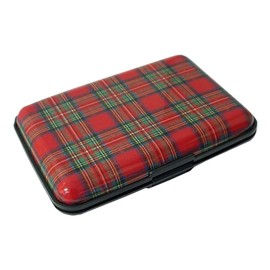Thistle Products Ltd RFID Blocking Red Tartan 6 Bank Card Holder GM04