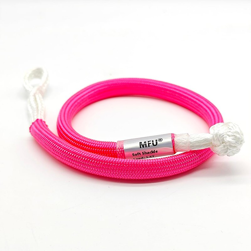 Mini Soft Shackle 6mm*15'' Pink、Blue、Orange with Nylon Sleeve Replace Metal