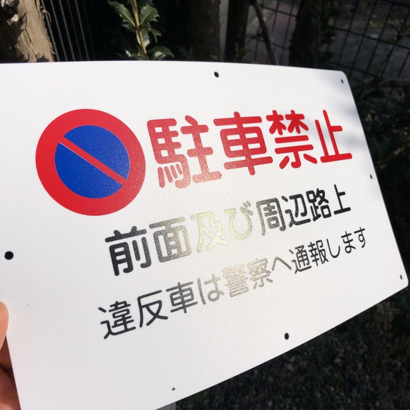 Butterfly Plates, Set of 4, Parking Signs, "Parking Prohibited, Front