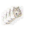 Coaster Wolf Wildlife animal Coasters Watercolour Art Gift Work Office