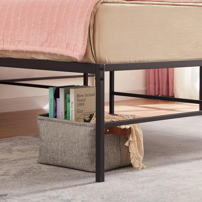 VECELO 18" Metal Platform Tall Bed Frame,Mattress Foundation/No Box Spring