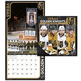 TURNER SPORTS Vegas Golden Knights 2025 Mini Wall Calendar (25998040623)