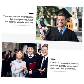 Operitacx Graduation Hat Headband Tassels 6pcs Decorative Tassel Pendant for Grad Cap Decorations