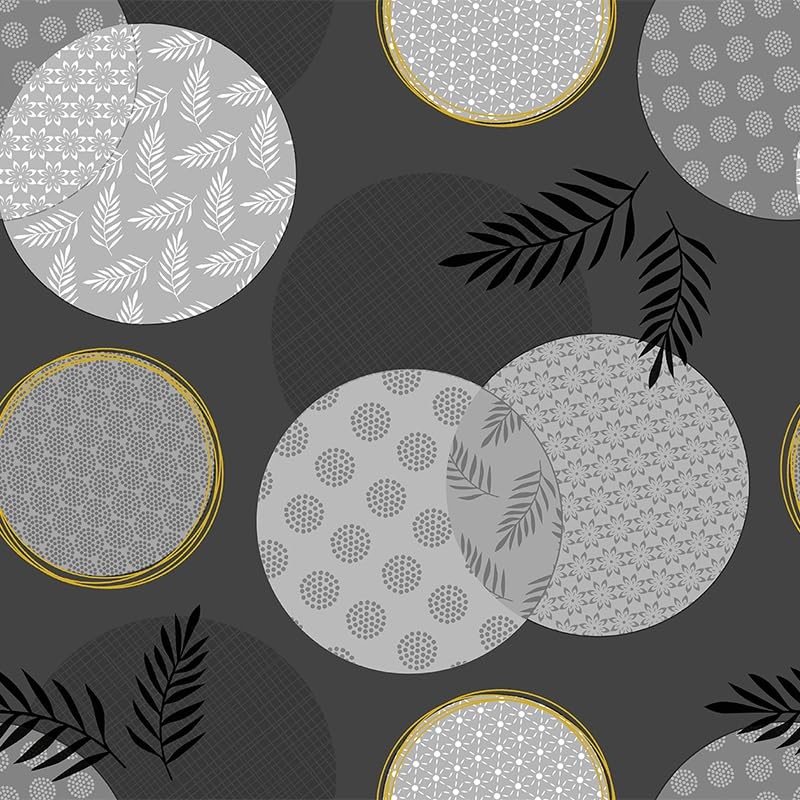 Martina Home Tablecloth Oilcloth Lens Black 200 x 140 cm