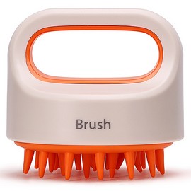 바코젤 헤어 샴푸 브러쉬 두피 마사지, 오렌지, 1개 Bacogel Hair Shampoo Brush Scalp Massager, Orange, 1 Piece