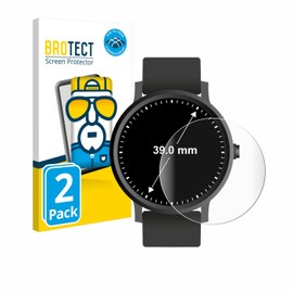 brotect 3D Curved Screen Protector compatible with Watches (Circular, ø: 39 mm) (2 Pack) - Full Screen Coverage