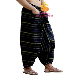 Sarjana Handicrafts Men's Cotton Harem Genie Dance Yoga Alibaba Hippie Pants