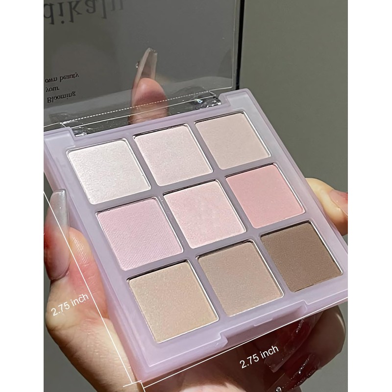 Wugbc 9 Colors Nude Eyeshadow Palette, Matte Beige Light Brown