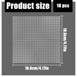 WELANE Plastic Canvas Sheets, 10 PCS Transparent Mesh Canvas for for Cross, Stitch, Crochet, Craft Projects (10.6 x 10.6cm/4.17 x 4.17in)