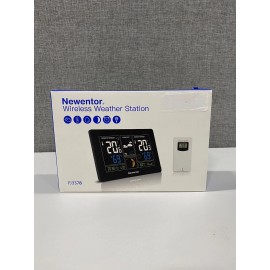 Newentor Weather Station Wireless Thermometer Color Display Digital Black