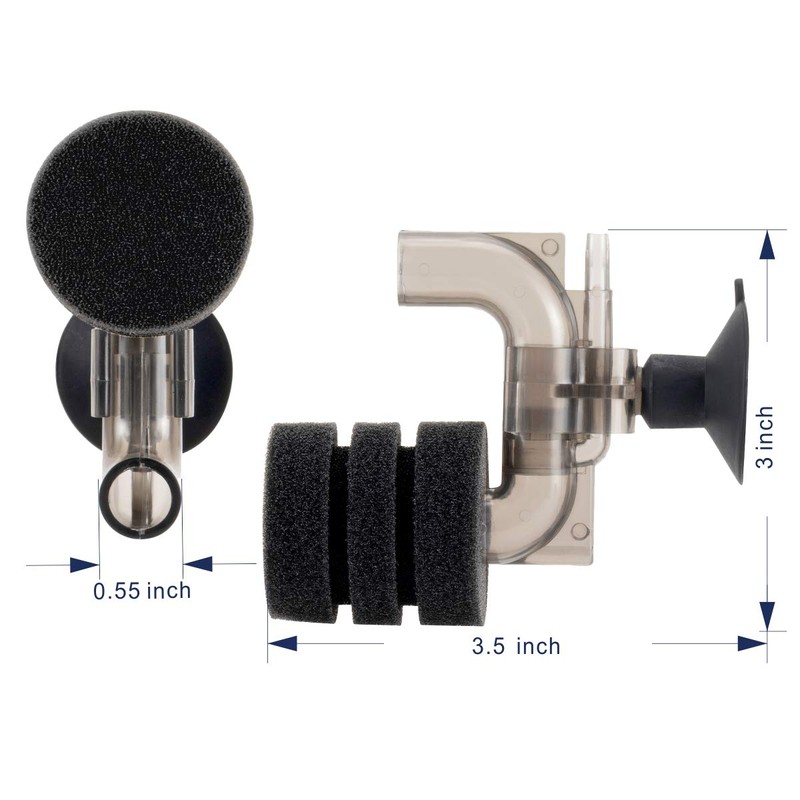 hygger Super Mini Aquarium Single Sponge Filter for Small Fish