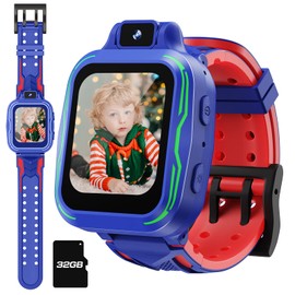 VANSING Kids Watch Boys with Camera,Children Digital Smart Watch Touchscreen with Video Mp3 Alarm Pedometer Games for Age 3-9 Years Old Christmas Birthday Gifts - Dark Blue with 32GB SD Card