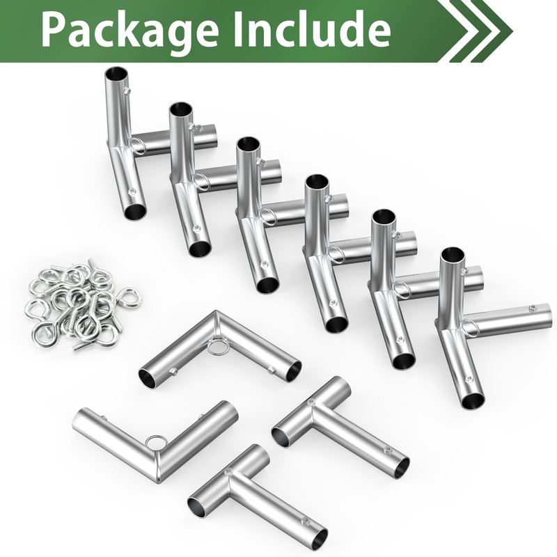ForoGore 10 Pcs 1'' Golf Frame Corner Kit DIY Canopy