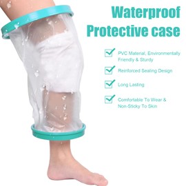 MADGININE Waterproof Leg Cover for Shower Reusable Leg Cover for Shower Watertight Waterproof Cast Cover Leg Lightweight Reusable Waterproof Knee Cover for Shower Watertight Protection for Knee,Leg