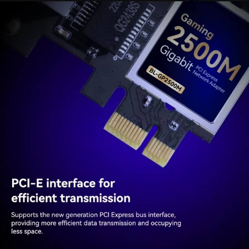 Snblzhef 2.5G PCI-E toRJ45 Wired Network Card 2500Mbps 2.5Gbps Ethernet