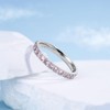 King Will CZ Simulate Diamond Titanium Stackable Rings for Women,