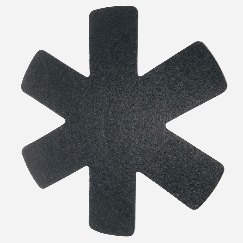3Pcs Black Non-Woven Pot and Pan Protectors Cookware Protector Set