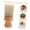 IWOWHERO Ergonomic Wooden Hair Brush Barber Neck Duster Brush Hair
