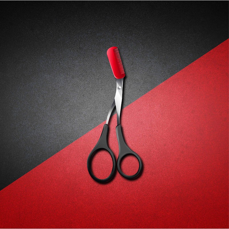 Man Made: Eyebrow + Mustache Scissor, 2 in 1 Comb
