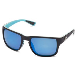 Guideline Eyegear Jetty Fishing, Boating, Water Sports Sunglasses - Matte Black Tri Color Frame/Blue Mirror Polarized Lens