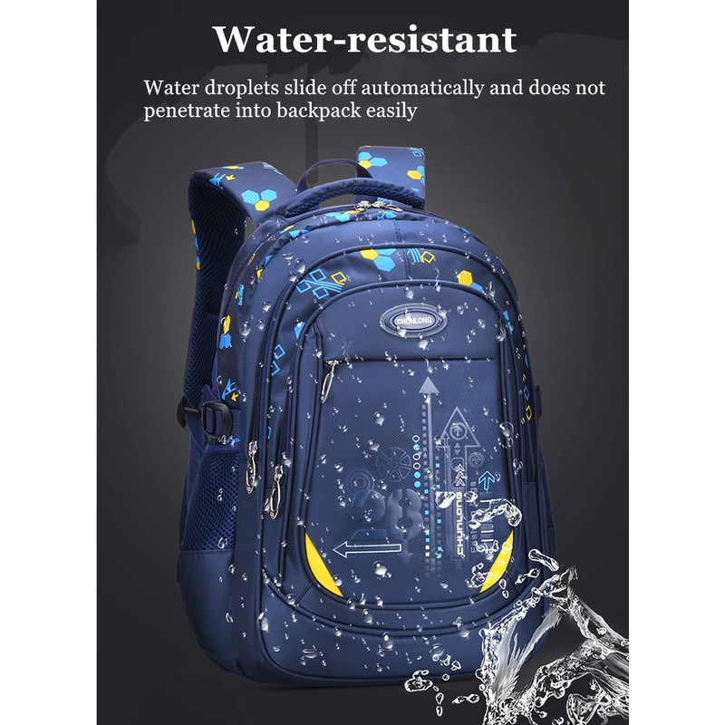Geometric-Print Backpacks for Teen Boys School, Bookbags for Boys Elementary,