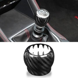 BLAKAYA Compatible wth Carbon Fiber Gear Shift Knob Cover Automotive Shift Lever Modified Decoration for Subaru WRX 2022 2023 (Black)