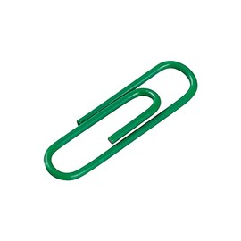 JAM PAPER Clips de papel estándar coloridos - Regular 1 pulgada - Clips verdes - Paquete de 100