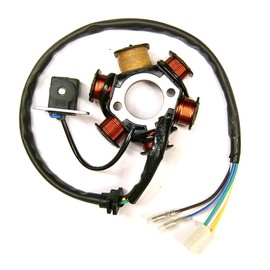 MAGNETO STATOR GENERATOR 125-150CC 6 POLE CHINESE SCOOTER MOPED ATV 152/157 QMI GY6 4 STROKE BENZHOU TAOTAO PEACE VIP SUNL TANK JONWAY ROKETA BMS BAJA VENTO JCL JMSTAR ZNEN KEEWAY VENTO ETC.....