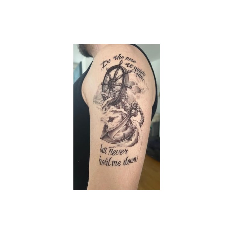 2 Sheets Temporary Sailor Tattoo Ship Anchor Tattoos Th482x2