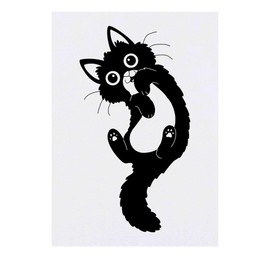 'Rolling Fluffy Cat' Temporary Tattoo - Water Resistant, Skin-Safe, Non-Toxic Transfer (TO00074955)