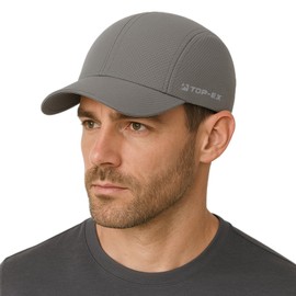 parte superior-EX ChillFlex Runner Cap XL/XXL – Gorra de béisbol sin estructura de ajuste elástico para verano, gorro de malla UV refrescante para correr y golf, Cool Darkgrey, Medium-Large