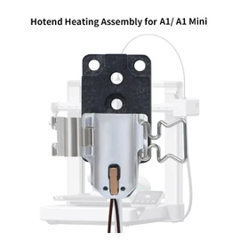 Asbrot 3D Printer Accessories Compatible with Bambu-lab A1 and A1 Mini Hotend Heating Assembly Kit, Heater Cartridge and Thermistor Temperature Sensor Components Mounting, Base,Clip,Plug and Play Set