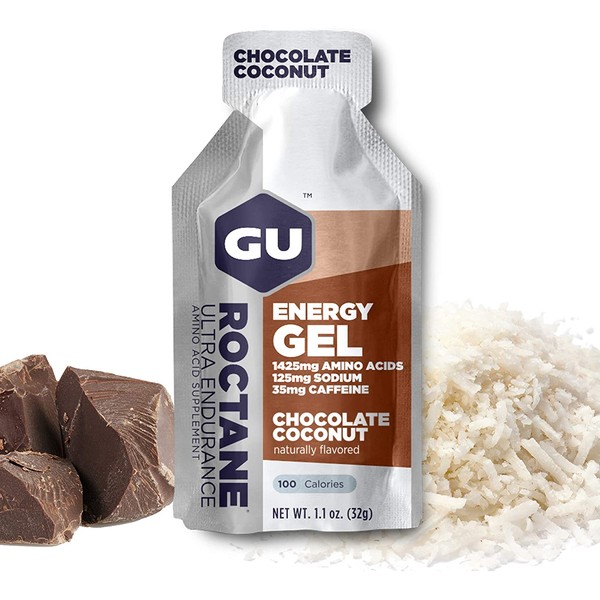 GU Energy Roctane Ultra Endurance Energy Gel, 24-Count, Chocoloate Coconut