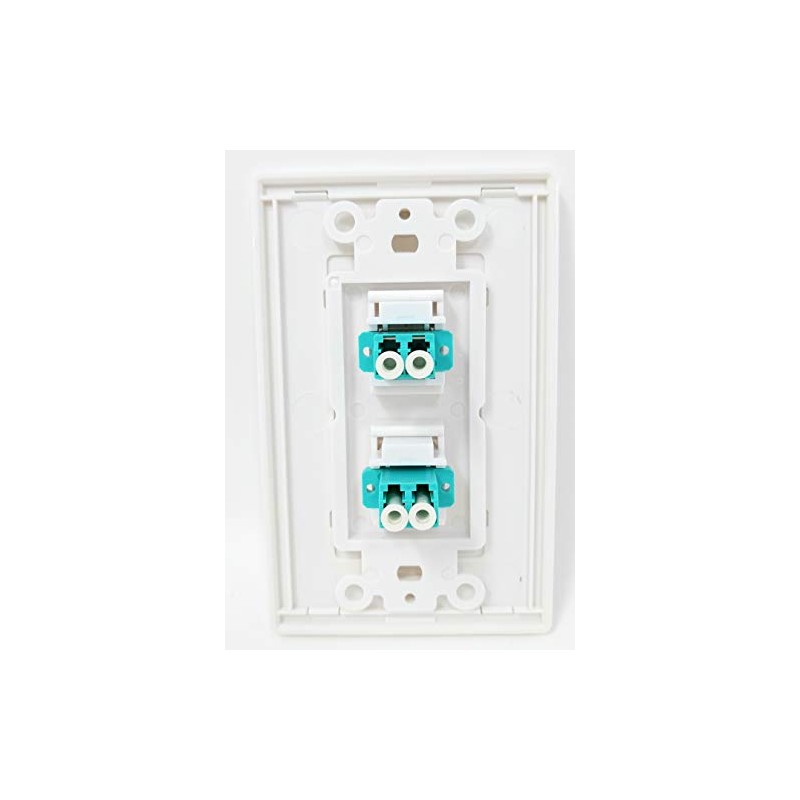 RiteAV - 2 Port LC Fiber 10GB Duplex Wall Plate