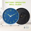MEIRED Night Light Wall Clock 12 Inch Silent Non Ticking
