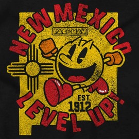 Pacman New Mexico State Levels Up Crewneck T Shirts Boy Girl Black
