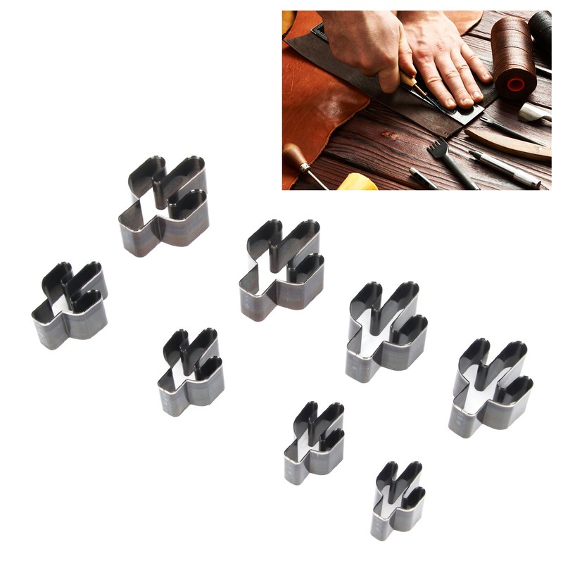 8pcs Leather Shape Punch Cutter Mold High Carbon Steel Hollow