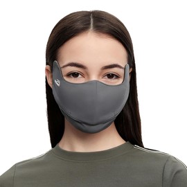 OHRAIN Neck Gaiter UPF 50+ UV Face Scarf Cover Summer Breathable Washable Reusable Dark Grey