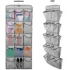 Foribyw Hanging Shoe Organizer 30 Pockets Double-Side Closet Storage Shelves