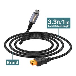 3.3ft USB C to XT60 Adapter Cable, SC100 Protocol Type-C Male to XT60 Female Fast Charging up to Cable, for Quadcopter Multicopter Aeromodelling RC Lipo Battery Tool-kitrc M7 M6 M8S Charger